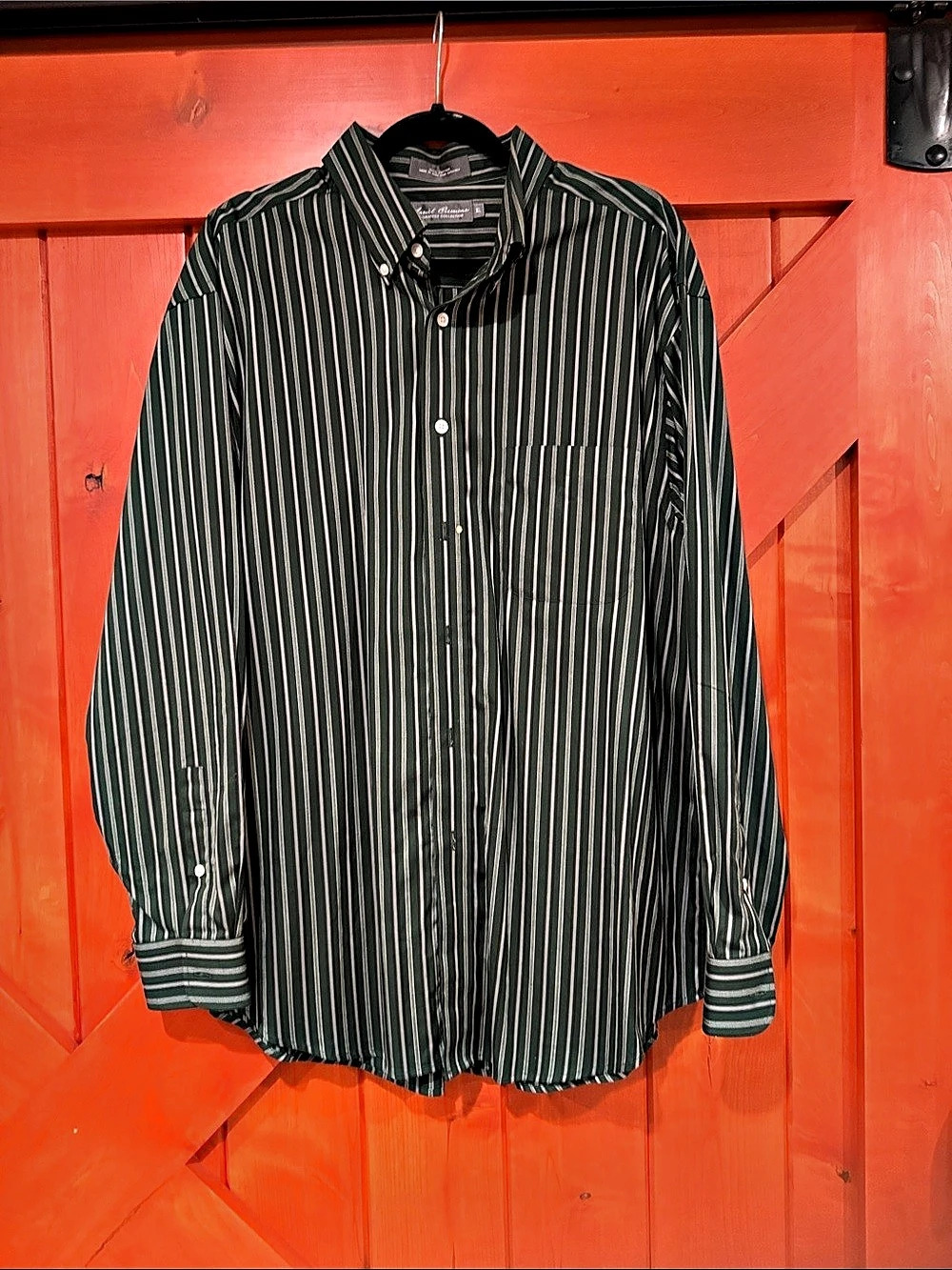 Andrew Christian Striped Cotton Shirt Size XL Like New